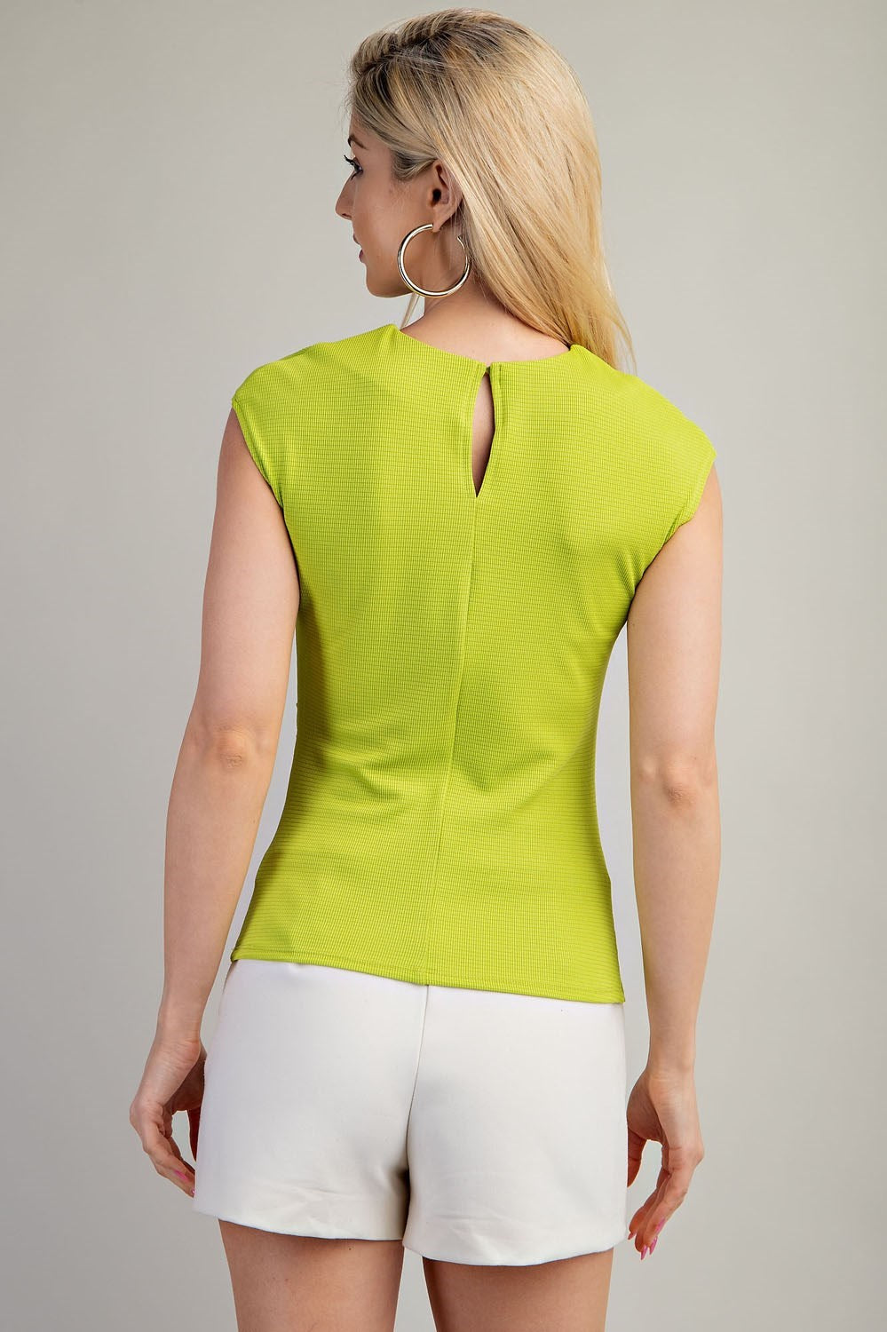 Lime Green Sleeveless Blouse