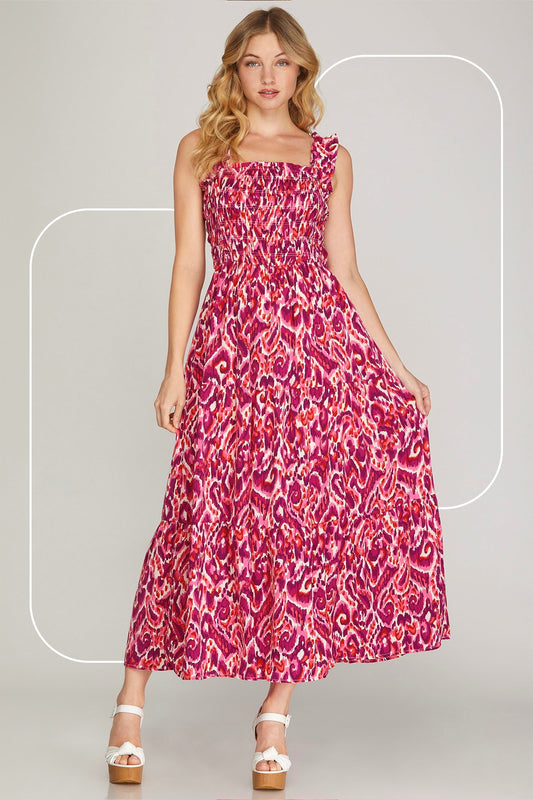 Fuchsia Mix Maxi Dress