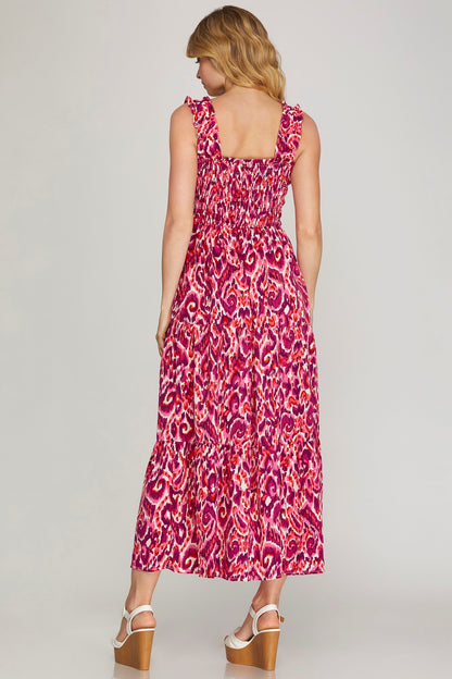 Fuchsia Mix Maxi Dress