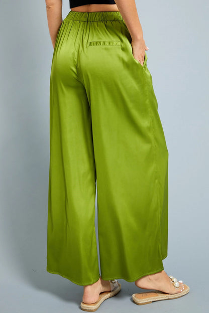 Green Wide Leg Pants